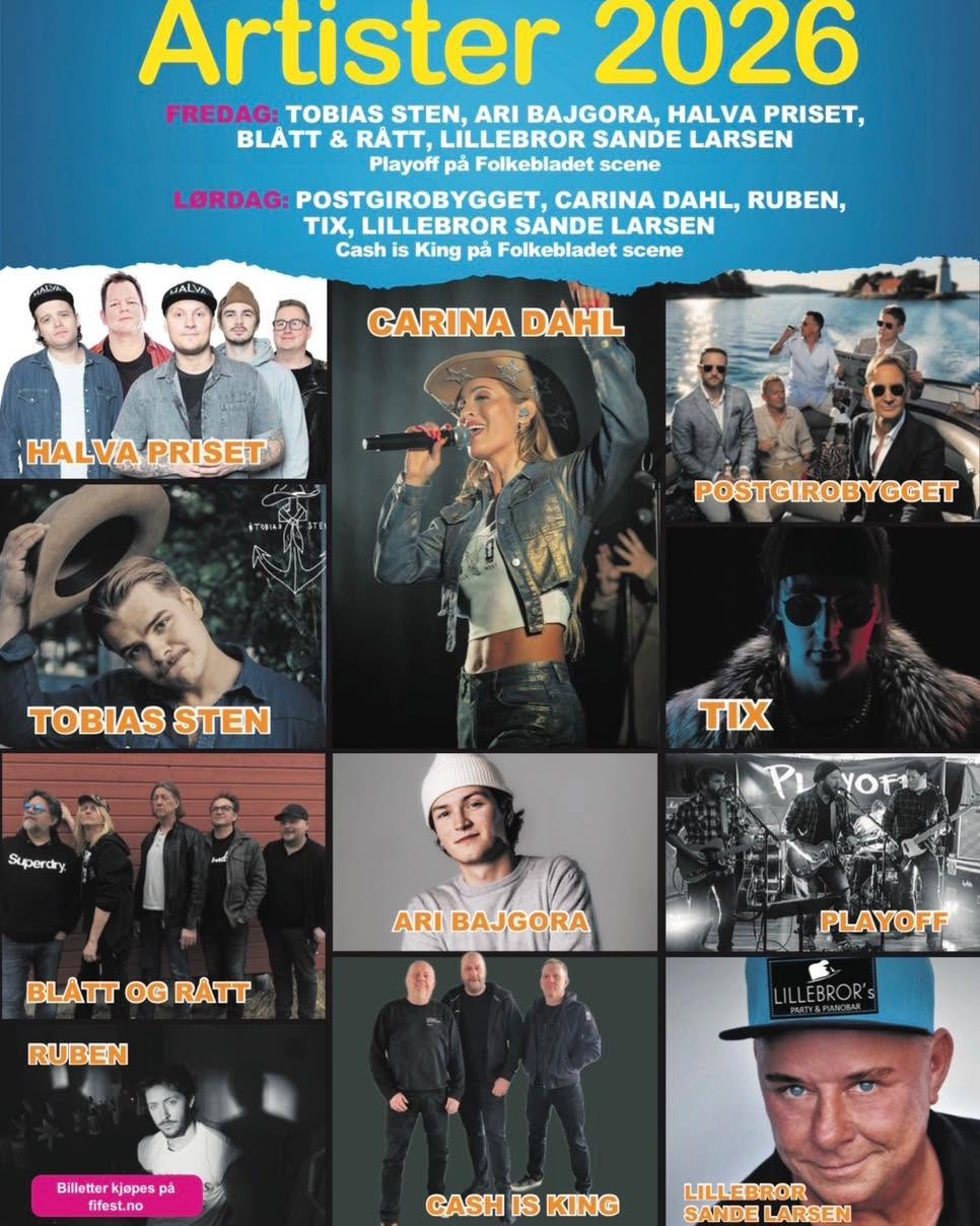 Artistplakat fra Finnsnes i Fest 2026